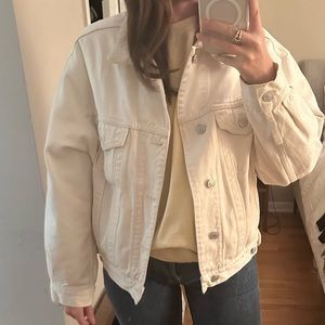 Agolde ivory denim jacket